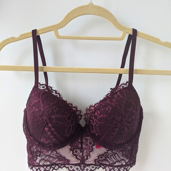 Purple lace bustier bra - Picture 1 of 1